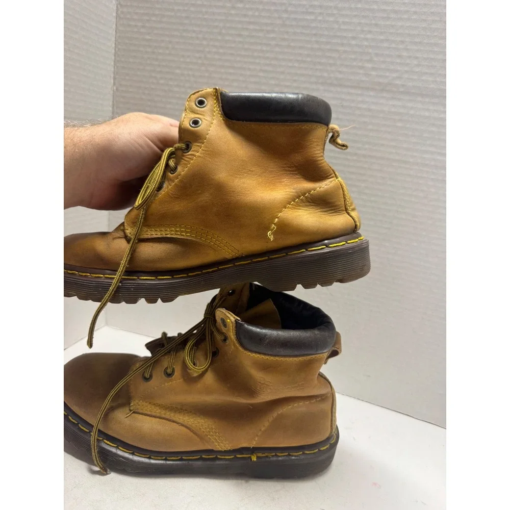 Dr. Martens Vintage England Tan Leather Padded Collar Ankle Boots UK 8 Men 9